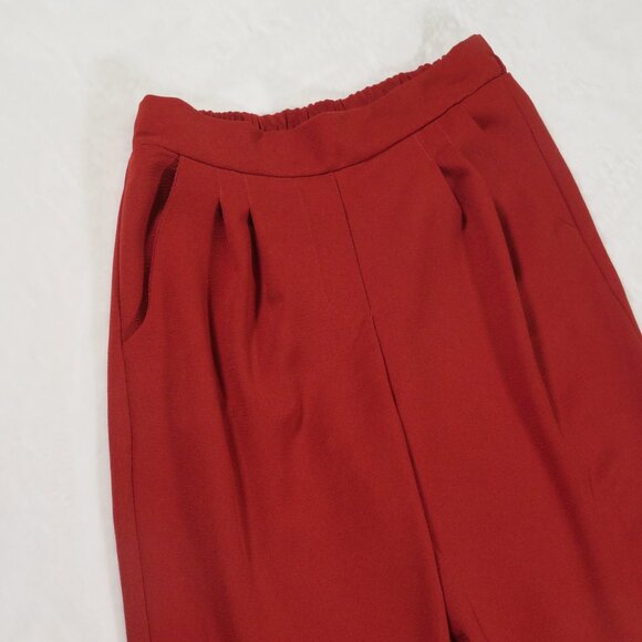 Petite Principle Harlowe Crepe Pants Rust/Burgundy XXSP - Picture 4 of 16